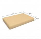 Cojín de Asiento para Palet Impermeable 120x80x15 Beige Cojín de Asiento para Palet Impermeable 120x80x15 Beige