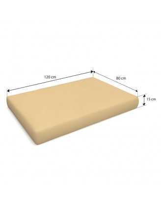 Cojín de Asiento para Palet Impermeable 120x80x15 Beige