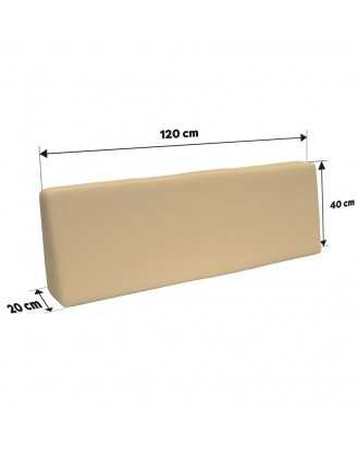 Set de 2 Cojines para Palets Impermeables 120x80 + 120x40 Beige