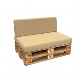 Set de 2 Cojines para Palets Impermeables 120x80 + 120x40 Beige Set de 2 Cojines para Palets Impermeables 120x80 + 120x40 Beige