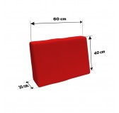 Cojín Lateral para Palet Impermeable 60x40x20/10 Rojo Cojín Lateral para Palet Impermeable 60x40x20/10 Rojo