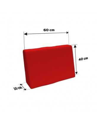 Cojín Lateral para Palet Impermeable 60x40x20/10 Rojo
