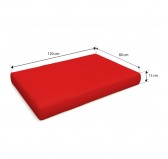Set de 2 Cojines para Palets Impermeables 120x80 + 120x40 Rojo Set de 2 Cojines para Palets Impermeables 120x80 + 120x40 Rojo
