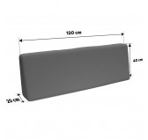 Set de 2 Cojines para Palets Impermeables 120x80 + 120x40 Gris Set de 2 Cojines para Palets Impermeables 120x80 + 120x40 Gris