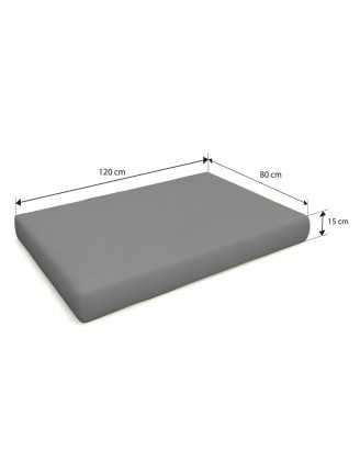 Set de 2 Cojines para Palets Impermeables 120x80 + 120x40 Gris