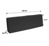 Set de 2 Cojines para Palets Impermeables 120x80 + 120x40 Antracita Set de 2 Cojines para Palets Impermeables 120x80 + 120x40 Antracita