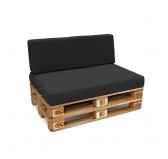 Set de 2 Cojines para Palets Impermeables 120x80 + 120x40 Antracita Set de 2 Cojines para Palets Impermeables 120x80 + 120x40 Antracita
