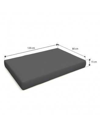 Set de 2 Cojines para Palets Impermeables 120x80 + 120x40 Antracita