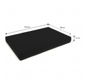 Cojín de Asiento para Palet Impermeable 120x80x15 Negro Cojín de Asiento para Palet Impermeable 120x80x15 Negro