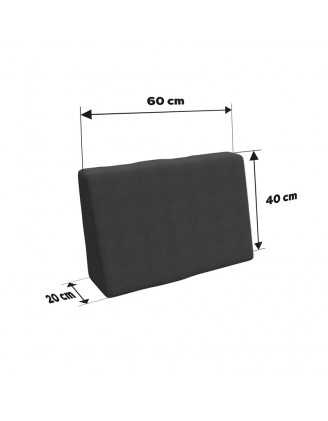 Set de 8 Cojines para Palets 120x80 + 120x40 Antracita