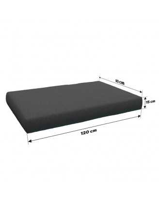 Set de 8 Cojines para Palets 120x80 + 120x40 Antracita