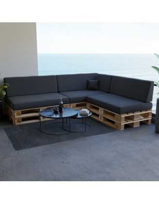 Set de 8 Cojines para Palets 120x80 + 120x40 Antracita