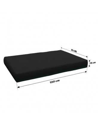 Set de 6 Cojines para Palets 120x80 + 120x40 Negro
