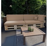 Set de 6 Cojines para Palets 120x80 + 120x40 Beige Set de 6 Cojines para Palets 120x80 + 120x40 Beige