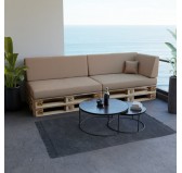 Set de 6 Cojines para Palets 120x80 + 120x40 Beige Set de 6 Cojines para Palets 120x80 + 120x40 Beige