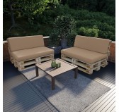Cojín de Respaldo para Palet 120x40x20/10 Beige Cojín de Respaldo para Palet 120x40x20/10 Beige
