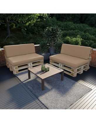 Cojín de Respaldo para Palet 120x40x20/10 Beige