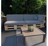 Set de 6 Cojines para Palets 120x80 + 120x40 Gris Set de 6 Cojines para Palets 120x80 + 120x40 Gris