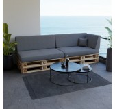 Set de 6 Cojines para Palets 120x80 + 120x40 Gris Set de 6 Cojines para Palets 120x80 + 120x40 Gris