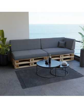 Set de 6 Cojines para Palets 120x80 + 120x40 Gris