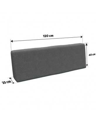 Set de 6 Cojines para Palets 120x80 + 120x40 Gris