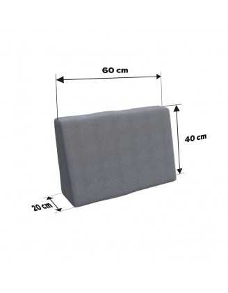 Set de 6 Cojines para Palets 120x80 + 120x40 Gris