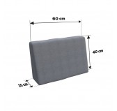 Cojín Lateral para Palet 60x40x20/10 Gris Cojín Lateral para Palet 60x40x20/10 Gris