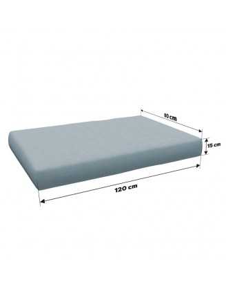 Set de 8 Cojines para Palets 120x80 + 120x40 Azul