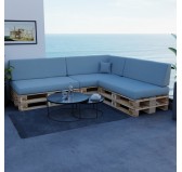 Set de 8 Cojines para Palets 120x80 + 120x40 Azul Set de 8 Cojines para Palets 120x80 + 120x40 Azul