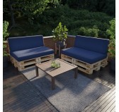 Cojín de Respaldo para Palet 120x40x20/10 Azul Oscuro Cojín de Respaldo para Palet 120x40x20/10 Azul Oscuro
