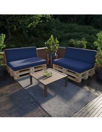 Cojín de Respaldo para Palet 120x40x20/10 Azul Oscuro
