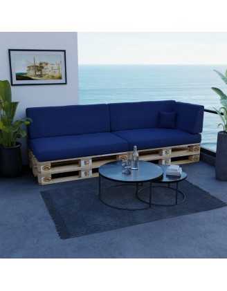 Cojín de Respaldo para Palet 120x40x20/10 Azul Oscuro