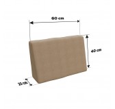 Funda para Cojín de Respaldo Lateral 60x40 cm para Palets – Beige Funda para Cojín de Respaldo Lateral 60x40 cm para Palets – Beige