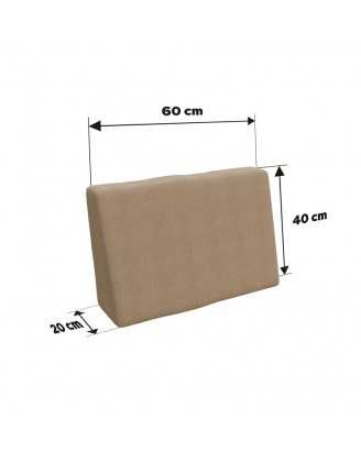 Funda para Cojín de Respaldo Lateral 60x40 cm para Palets – Beige
