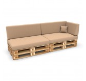 Funda para Cojín de Respaldo Lateral 60x40 cm para Palets – Beige Funda para Cojín de Respaldo Lateral 60x40 cm para Palets – Beige
