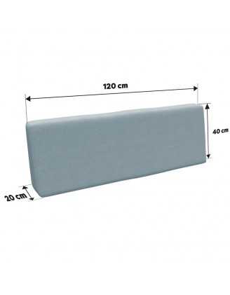 Funda para Cojín de Respaldo 120x40 cm para Palets – Azul