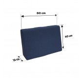 Funda para Cojín de Respaldo Lateral 60x40 cm para Palets – Azul Oscuro