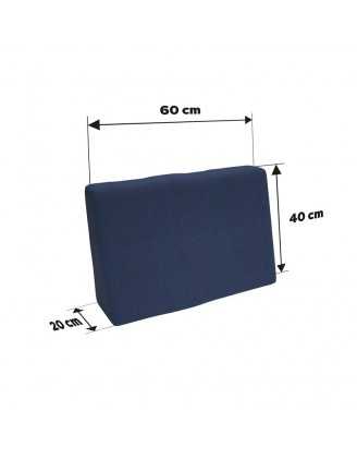 Funda para Cojín de Respaldo Lateral 60x40 cm para Palets – Azul Oscuro