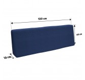 Funda para Cojín de Respaldo 120x40 cm para Palets – Azul Oscuro Funda para Cojín de Respaldo 120x40 cm para Palets – Azul Oscuro