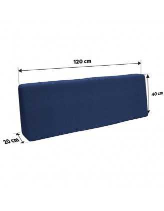 Funda para Cojín de Respaldo 120x40 cm para Palets – Azul Oscuro