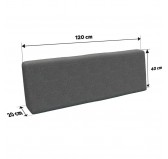 Funda para Cojín de Respaldo 120x40 cm para Palets – Gris Funda para Cojín de Respaldo 120x40 cm para Palets – Gris