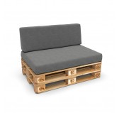 Set de 2 Fundas para Cojines de Palets: 1x 120x80 cm + 1x 120x40 cm – Gris Set de 2 Fundas para Cojines de Palets: 1x 120x80 cm + 1x 120x40 cm – Gris