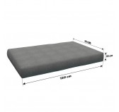 Set de 2 Fundas para Cojines de Palets: 1x 120x80 cm + 1x 120x40 cm – Gris Set de 2 Fundas para Cojines de Palets: 1x 120x80 cm + 1x 120x40 cm – Gris