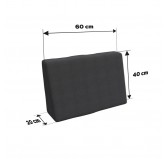 Funda para Cojín de Respaldo Lateral 60x40 cm para Palets – Antracita Funda para Cojín de Respaldo Lateral 60x40 cm para Palets – Antracita