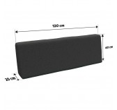 Funda para Cojín de Respaldo 120x40 cm para Palets – Antracita Funda para Cojín de Respaldo 120x40 cm para Palets – Antracita