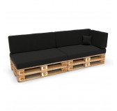 Funda para Cojín de Respaldo Lateral 60x40 cm para Palets – Negro Funda para Cojín de Respaldo Lateral 60x40 cm para Palets – Negro