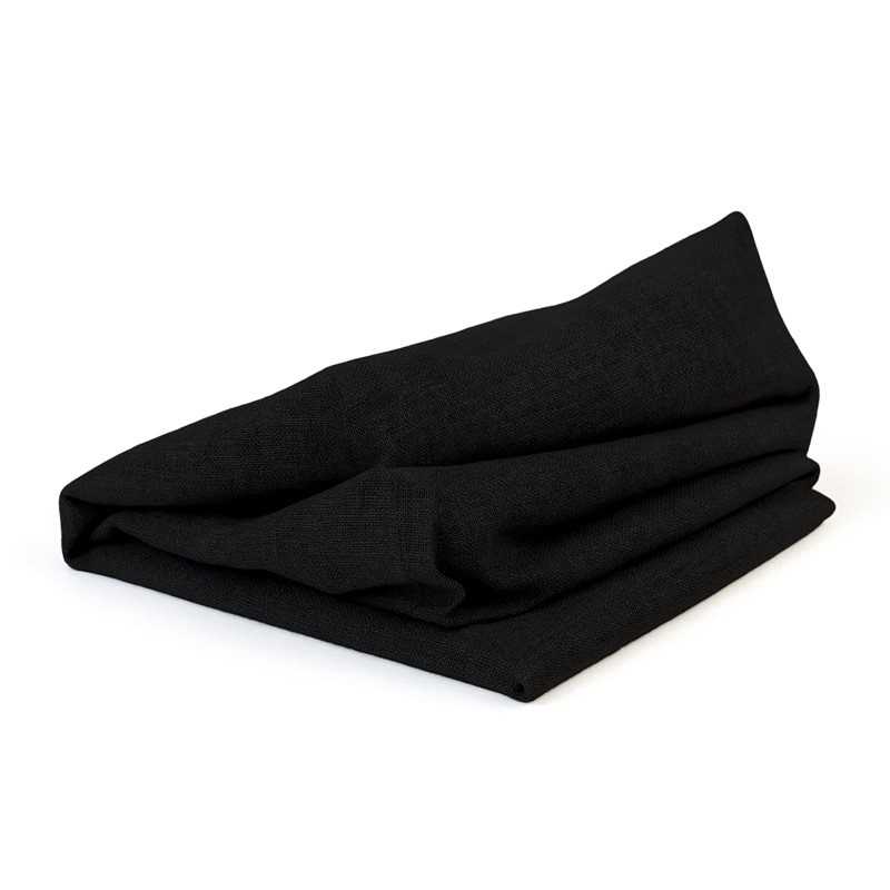 Set de 2 fundas para cojines: 120x80 + 120x40 Negro
