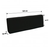 Set de 2 Fundas para Cojines de Palets: 1x 120x80 cm + 1x 120x40 cm – Negro Set de 2 Fundas para Cojines de Palets: 1x 120x80 cm + 1x 120x40 cm – Negro
