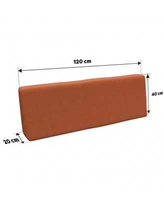 Set de 2 Fundas para Cojines de Palets: 1x 120x80 cm + 1x 120x40 cm – Naranja