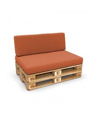 Set de 2 Fundas para Cojines de Palets: 1x 120x80 cm + 1x 120x40 cm – Naranja